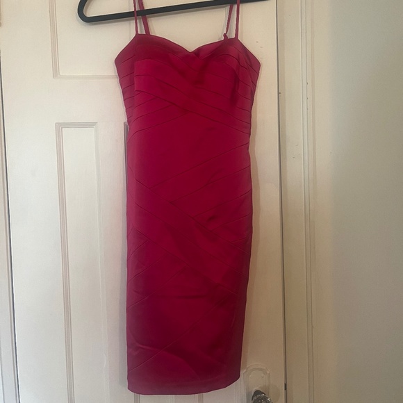 Le Châteaux Pink Satin Dress - Picture 1 of 6